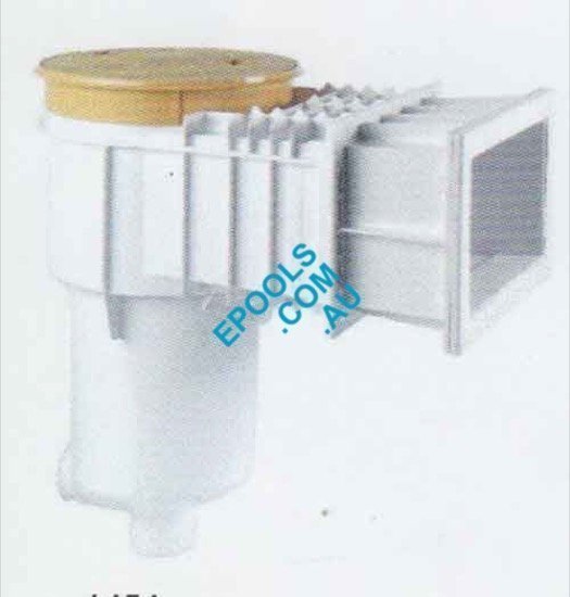 Poolrite S2600 Skimmer Box Fibreglass Extended Throat Without