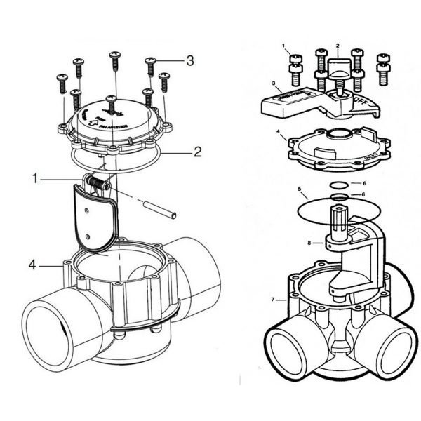 Jandy Spare Parts 40mm 50mm 3 and 2 Way Valve NeverLube Just Pools